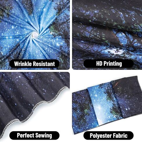 Galaxy Forest Tapestry - Starry Night Sky with Moon and Milky Way, Wall Hanging for Bedroom Aesthetic, Dorm Room, Living Room Decor(60"x39.5") in Saudi Arabia