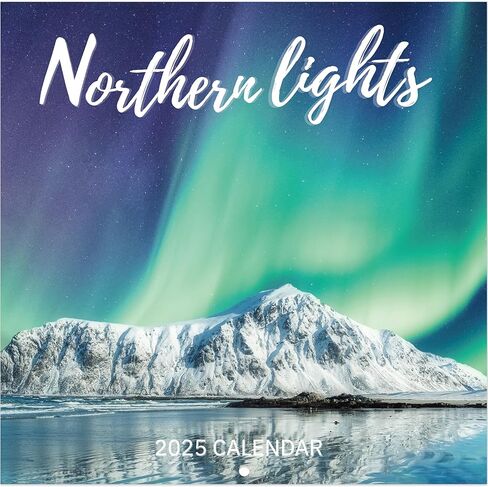 2025 Wall Calendar -2025 Calendar from Jan. 2025- Dec. 2025, Aurora Calendar 2025, 2025 Wall Calendar 12 Month with Thick & Sturdy Paper, 12" x 24" Opened, For Gifts in Kuwait