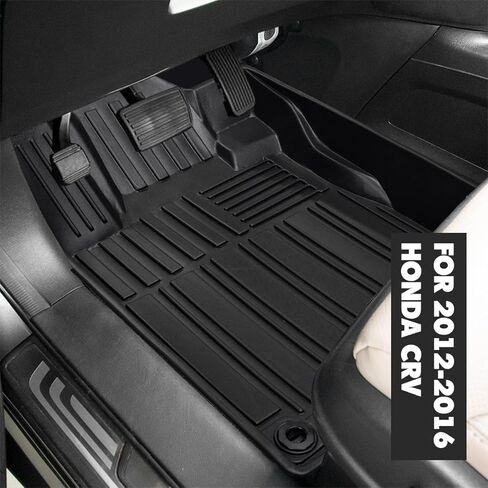 مناسب لسيارة Honda CRV 2012-2016 سجادات أرضية مسند الظهر وسجاد البضائع، مناسب لجميع الأحوال الجوية TPE بطانة البضائع الخلفية وغطاء المقعد الخلفي حامي لملحقات Honda CRV 2016 2015 2014 2013 2012 (مجموعة كاملة) in Kuwait
