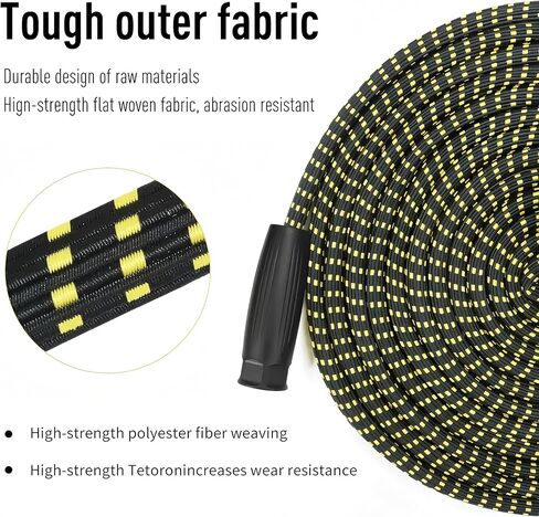 Garden Hose 50ft Triple TPE (Lightweight Kink-Free) 8-Function Nozzle | Ideal for Lawn, Car Wash & Camping in Kuwait