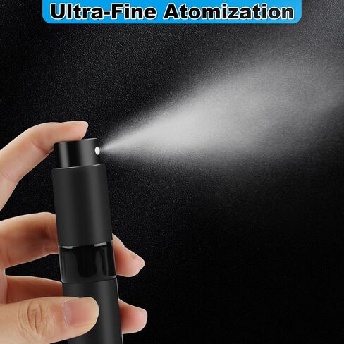 vivinin 8ML Perfume Travel Refillable Atomizer, 3PCS Travel Perfume Bottle Refillable, Portable Empty Cologne Dispenser for Men and Women - Standard Travel Size in Kuwait