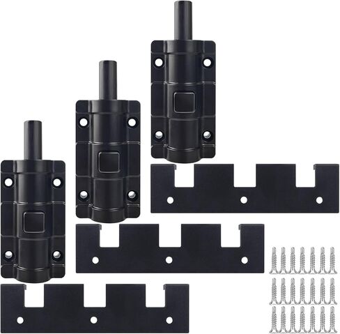 أقفال أبواب زجاجية منزلقة، قفل أمان للأطفال لأجهزة الأبواب المنزلقة، أقفال أبواب النوافذ لمزيد من الأمان. (3، أسود) in Kuwait