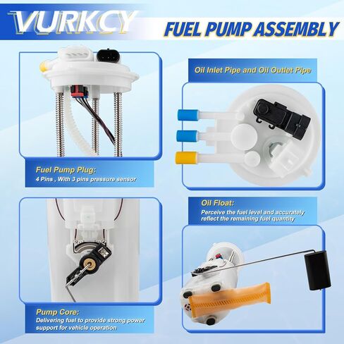 Electric Fuel Pump Module Assembly with Pressure Sensor Compatible with 1997 1998 1999 2000 Chevrolet S10 & GMC Sonoma & Isuzu Hombre, L4 2.2L, Replace 19177259, 19331270 in Saudi Arabia