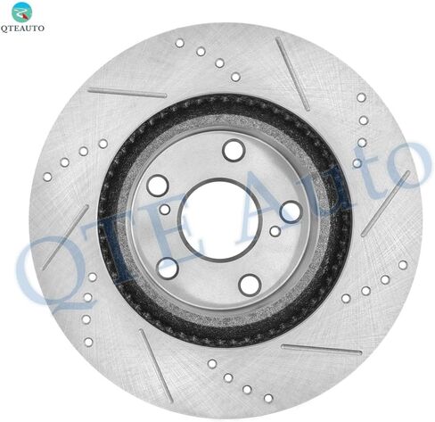 PM Auto Set of 6 Front 296mm Drilled Slotted Brake Disc Rotors-Ceramic Brake Pad Kit Replacement For 2016-2018 Lexus ES350 in Saudi Arabia