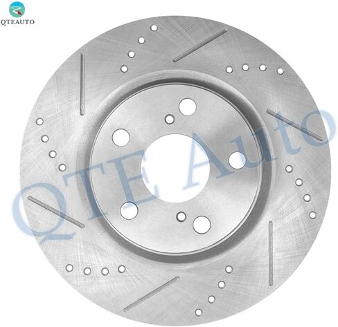 PM Auto Set of 6 Front 296mm Drilled Slotted Brake Disc Rotors-Ceramic Brake Pad Kit Replacement For 2016-2018 Lexus ES350 in Saudi Arabia