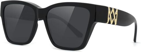 Meeloog Over Glasses Sunglasses for Women Polarized Stylish Cateye Shades Go Over Glass Women for Driving Large MST0065 in Saudi Arabia