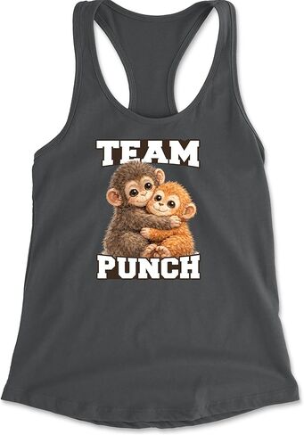 Team Punch Panchi-kun Monkey Racerback Tank Top for Women, Soft, Flattering Fit in Kuwait