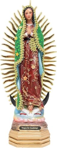 Our Lady of Guadalupe Resin Statue – Catholic Figurine,Three 8",12", and 20" Dress with with frabic Cloak | Virgen de Guadalupe figuria catholica - estatua de resina Dress in Saudi Arabia