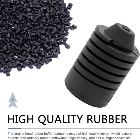 قطعتان من مطاط إيقاف الصدمات للغطاء، سدادة وسادة ممتصة للصدمات ذات مرونة ممتازة، تعديل OEM # 90541-15019، متوافق مع Highlander Rongfang Corolla Tundra Runner (أسود) in Kuwait