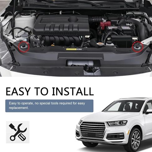 قطعتان من مطاط إيقاف الصدمات للغطاء، سدادة وسادة ممتصة للصدمات ذات مرونة ممتازة، تعديل OEM # 90541-15019، متوافق مع Highlander Rongfang Corolla Tundra Runner (أسود) in Kuwait