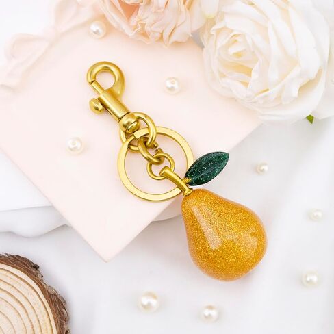 igvean الكمثرى المفاتيح سحر محفظة الفاكهة لطيف لحقائب اليد أفضل الهدايا على الإطلاق النساء حقائب الظهر الملحقات لعيد الأم عيد ميلاد عيد الحب سيارة كيرينغ هدية لها in Kuwait