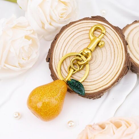 igvean الكمثرى المفاتيح سحر محفظة الفاكهة لطيف لحقائب اليد أفضل الهدايا على الإطلاق النساء حقائب الظهر الملحقات لعيد الأم عيد ميلاد عيد الحب سيارة كيرينغ هدية لها in Kuwait