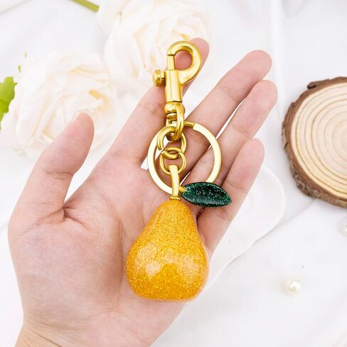 igvean الكمثرى المفاتيح سحر محفظة الفاكهة لطيف لحقائب اليد أفضل الهدايا على الإطلاق النساء حقائب الظهر الملحقات لعيد الأم عيد ميلاد عيد الحب سيارة كيرينغ هدية لها in Kuwait