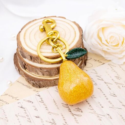 igvean الكمثرى المفاتيح سحر محفظة الفاكهة لطيف لحقائب اليد أفضل الهدايا على الإطلاق النساء حقائب الظهر الملحقات لعيد الأم عيد ميلاد عيد الحب سيارة كيرينغ هدية لها in Kuwait