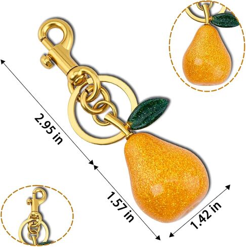 igvean الكمثرى المفاتيح سحر محفظة الفاكهة لطيف لحقائب اليد أفضل الهدايا على الإطلاق النساء حقائب الظهر الملحقات لعيد الأم عيد ميلاد عيد الحب سيارة كيرينغ هدية لها in Kuwait