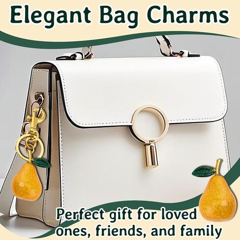 igvean الكمثرى المفاتيح سحر محفظة الفاكهة لطيف لحقائب اليد أفضل الهدايا على الإطلاق النساء حقائب الظهر الملحقات لعيد الأم عيد ميلاد عيد الحب سيارة كيرينغ هدية لها in Kuwait