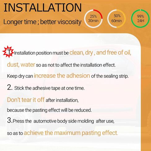 حواف قولبة جانبية للجسم باللون الأسود اللامع العالمي، حماية ذاتية اللصق للسيارات/الشاحنات/مصد نافذة باب الجسم والمزيد، العرض: 1 بوصة؛ الطول: 20 قدم in Kuwait