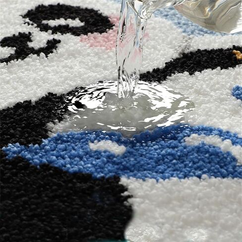 Ankah Panda Bath Mat, Cute Animal Bathroom Rug, Plush Soft Comfort Rug, Durable, Quickly Dry, Non-Slip Rubber Backing Anti-Slip, Machine Washable Bath Rug, 19.7" x 31.5", Bathing Panda in Kuwait