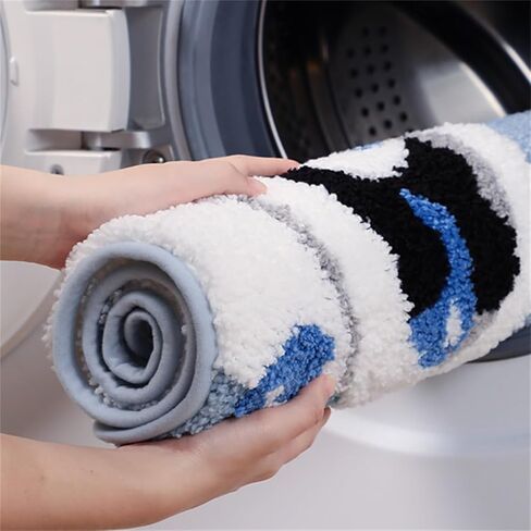 Ankah Panda Bath Mat, Cute Animal Bathroom Rug, Plush Soft Comfort Rug, Durable, Quickly Dry, Non-Slip Rubber Backing Anti-Slip, Machine Washable Bath Rug, 19.7" x 31.5", Bathing Panda in Kuwait