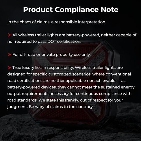 HWSTAR 2026 مجموعة أضواء المقطورة اللاسلكية المغناطيسية، مصابيح سحب مقاومة للماء IP67 قابلة لإعادة الشحن لشاحنة RV قارب مقطورة، مصابيح سحب LED محمولة مع إشارة تحذير دوران الفرامل وأضواء الجري in Kuwait