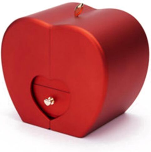 حامل المجوهرات صندوق المجوهرات صندوق تخزين المجوهرات الأنيق على شكل تفاحة قلادة حلقة مع زهرة الصابون طويلة الأمد لمهرجان عيد الميلاد الأحمر in Kuwait