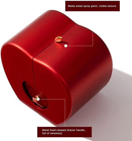 حامل المجوهرات صندوق المجوهرات صندوق تخزين المجوهرات الأنيق على شكل تفاحة قلادة حلقة مع زهرة الصابون طويلة الأمد لمهرجان عيد الميلاد الأحمر in Kuwait