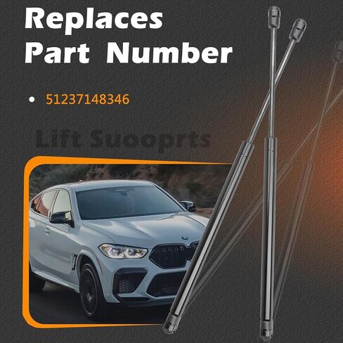 2 Pcs 16.25 in Front Hood Struts Lift Supports Compatible with BMW X5 07-13 X6 08-14 E70 Body Code Shock Gas Spring Prop Rod Cylinder Replaces 51237148346 in Saudi Arabia