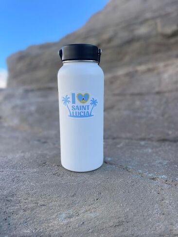 St Lucia Sticker - Waterproof Vinyl Decal for Car Bumper, Laptop, Water Bottle, Wall, and Window, Size - 3'', S671 in Kuwait