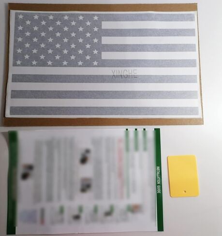 Xinghe for Honda Ridgeline 2022, American Flag Decals for Truck Back Middle Window, Matte Black USA Flag Decal for Truck Back Sliding Window, Waterproof Vinyl, Durable and Easy Remove Truck Decal in Kuwait