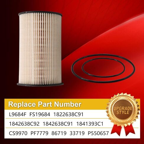 L9684F FS19684 Fuel Water Separator Filter Compatible with Kenworth ISX15 ISM X15 ISX Detroit Diesel Engine Replace 1822638C91 1842638C92 1842638C91 1841393C1 CS9970 PF7779 86719 33719 P550657(2 PCS) in Saudi Arabia