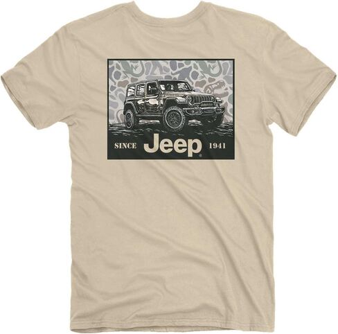 تي شيرت جيب كامو، رملي | تصميم رانجلر | 100% قطن in Kuwait