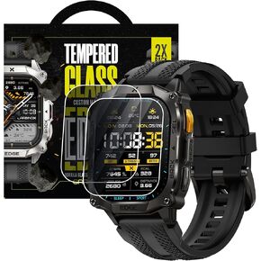 CARBINOX Tempered Glass Screen Protector Compatible Smartwatches - High Transparency, Anti Scratch, High Sensitivity, Bubble Free (2 Pack) Blaze S in Kuwait