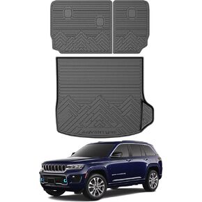 Mixsuper Cargo Liner for Nissan Rogue 2021-2024, Cargo Mat for Rogue Accessories All Weather Rear Trunk Mat and Backrest Mat Black in Kuwait