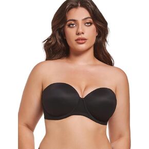 Lusait Strapless Bra Push Up Full Figure Underwired Convertible Multiway Beauty Back Bras for Women in Kuwait