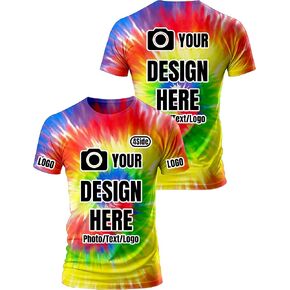 Custom T Shirts for Men Design Your Own Add Text/Photo/Logo Customized Shirts for Men Printed Front/Back in Saudi Arabia