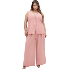 City Chic Women's Vest - Tori V Neck Button in Kuwait