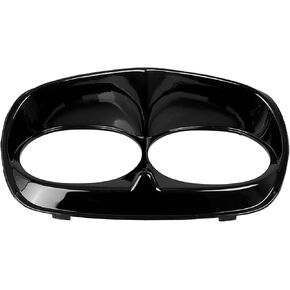 Dual Projector Headlamp Headlight Trim Cover ABS Fairing Trim Bezel Scowl Cover for Harley Road Glide 1998-2013，Gloss Black in Kuwait