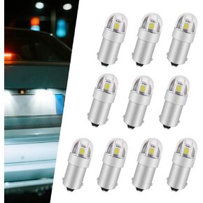 10PCS BA9S BA9 1895 1891 53 57 47830 64111 3893 Error Free LED Bulb, 6000K 3030-SMD Interior Car Bulbs for Interior Dome Map Lamp License Plate Glove Box Lights (White) in Kuwait