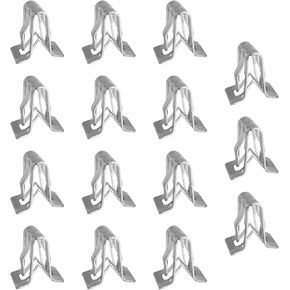 Shakas 15 PCS Car Center Console Dashboard Fixing Clip, 15748479 A-Pillar U-Shaped Anti-Rust Retainer Clip, Door Trim Panel Interior Frame Molding Fastener, Compatible with Most Cars (Silver) in Kuwait