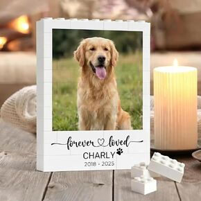 Love Signal Personalized Pet Photo Building Block, Custom Dog Photo & Text Brick Puzzle, Custom Cat Picture Puzzle Kit, Fur Friend Remembrance Gifts, Keepsake Memorial Gift for Pet Lovers 05 in Saudi Arabia