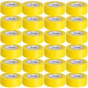 22 Rolls Yellow Painters Tape Bulk 2 inch x 55 Yards, Painters Masking Tape No Residue Wall Painting Tape Artist Tape Trim Edge Finishing Tape for Wall Painting Decoration DIY Supplies in Kuwait