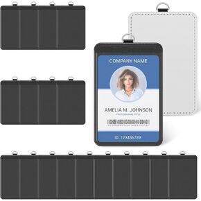20 حزمة من حامل شارة الهوية بالتسامي، مجموعة شارة هوية جلدية فارغة من جلد البولي يوريثان، بطاقات اسم حامل بطاقات الهوية الجلدية العمودية المطبوعة بنقل الحرارة لموظف المكتب والمدرب والطالب والطبيب in Kuwait
