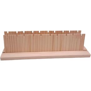 Wooden Earring Display Stand - 2 Rows, 10 Wooden Earring Cards, Jewelry Holder Organizer for Retail, Craft Show or Home Vanity Decor in Saudi Arabia