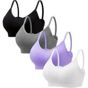 4 Pieces Adjustable Sports Bra for Women,High Impact Sports Bras for Women-Perfect for Fitness, Running, and Gym Workouts in Saudi Arabia
