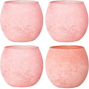 Brown Glass Candle HoldersSet of 4, Vintage Frosted Amber Votive Candle Holders for Thanksgiving Decorations, Decorative Tealight Candle Holders for Wedding Centerpieces, Fall Table Decor in Kuwait