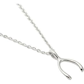 Wishbone Necklace for Women, Trendy Alt Jewelry Dainty Charm Pendant, Simple Everyday Jewelry, Fashion Accessory Gift for Her in Kuwait