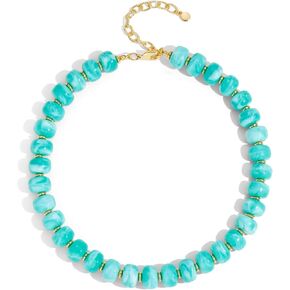 Colorful Beaded Choker Necklace for Women, Statement Trendy Necklace with Resin Beads, Chunky Women's Summer Beach Jewelry Gifts in Kuwait