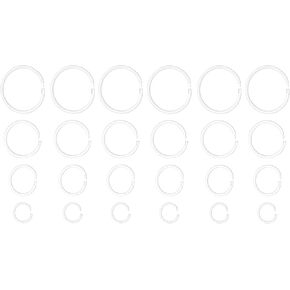 24 Pcs Clear Nose Rings, Acrylic Clear Nose Piercing, Hoop Piercing Retainers, Invisible Horseshoe Ring, Ear Piercings Retainer(6/8/10/12mm) in Kuwait