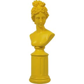 SIMON'S SHOP Modern Classical Lady Bust Statue, 12.5'' Tall Sculpture White Female Figure on Pedestal for Shelf Console Tabletop Mantel, French Style Home Office Décor in Kuwait
