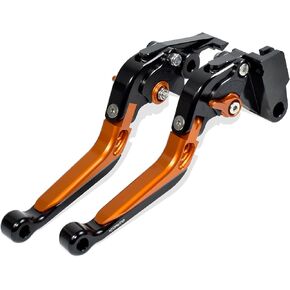 رافعة قابض الفرامل القابلة للطي القابلة للسحب لـ KTM 690 Duke/SMC/SMCR/Enduro R 2014-2021، مصنوعة من سبائك الألومنيوم باستخدام الحاسب الآلي (برتقالي) in Kuwait